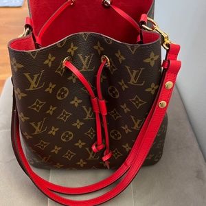 Authentic Neonoe LV Monogram red interior *pristine condition*